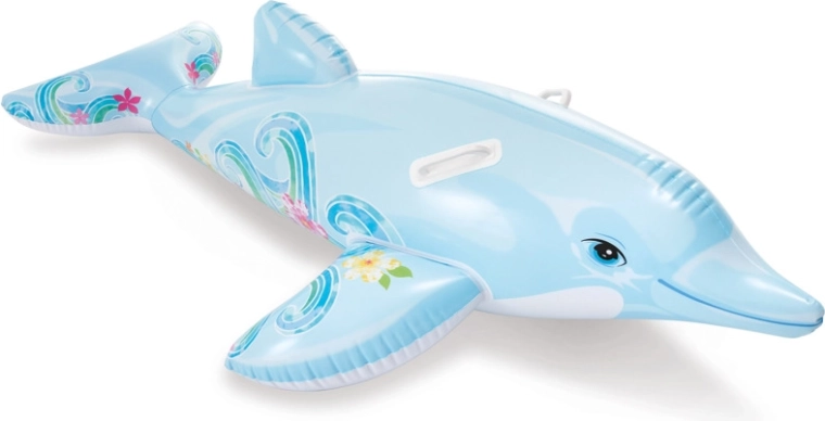Oppustelig delfin til vandet 175 × 66 cm med håndtag
