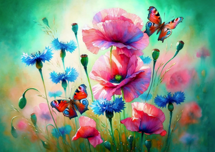 Enjoy puslespil Sommerfuglehave 1000 brikker