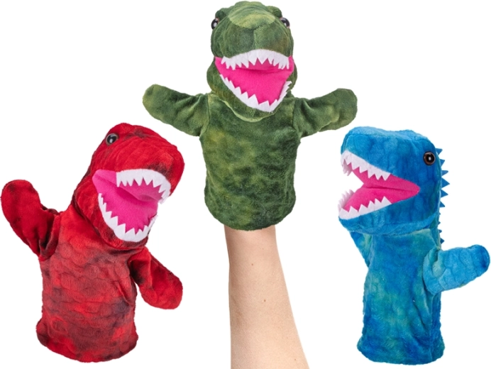 Plys hånddukke dinosaur til de mindste børn