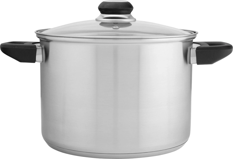 Altom design Emilio høj rustfri gryde 5,6 l med glaslåg 22 cm