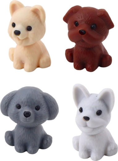 Fire søde hundefigurer