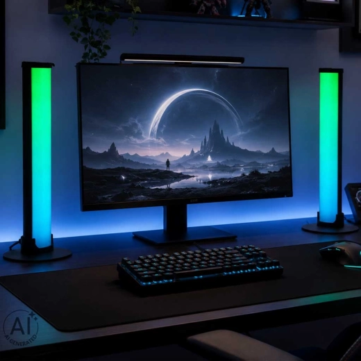 RGB-lyssøjler til gaming-atmosfære