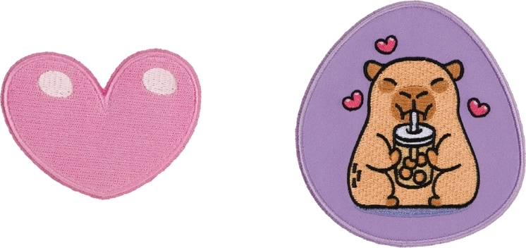 Baagl Baaglies kapybara – sæt med 2 velcro-badges