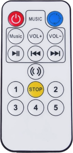 Fjernbetjening, musik og timer