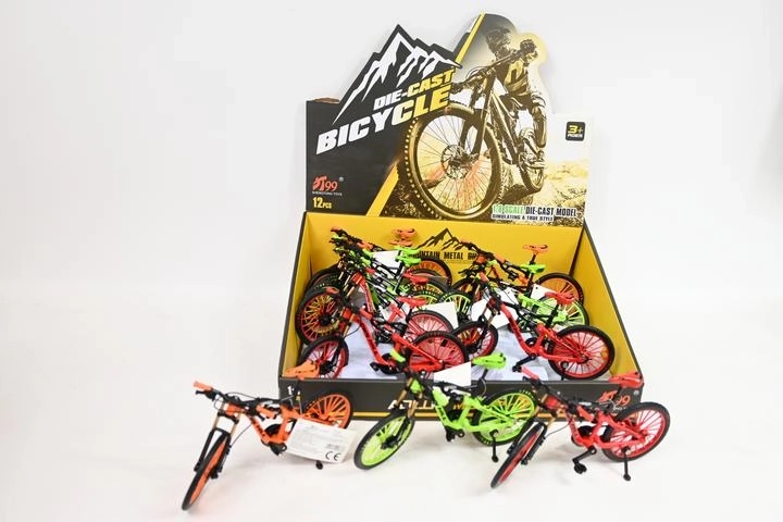 Downhill-cykel – metalmodel 19 cm (trehjulet)