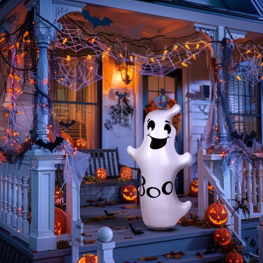 Oppusteligt halloween-spøgelse 120 cm