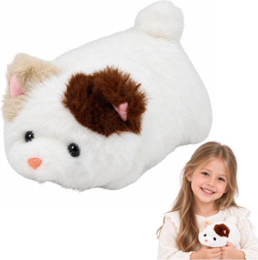Plysset kattekilling til nusning, hvid, 16 cm