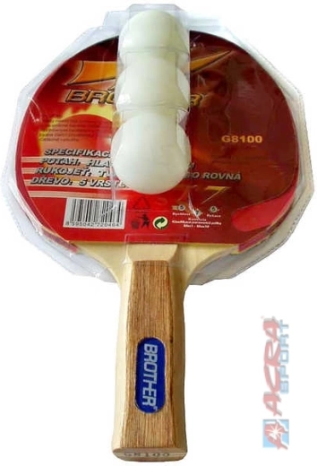 Bordtennisbat Acra brother 2-star + 3 bolde