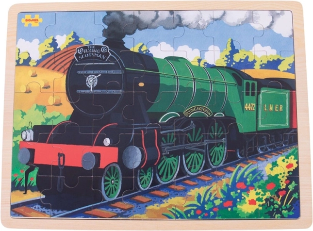 Tre6puslespil historisk tog Flying Scotsman