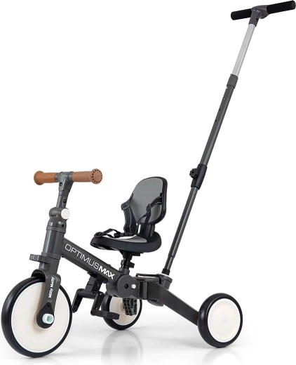 Milly Mally børnecykel 5 i 1 Optimus Max mørkegrå