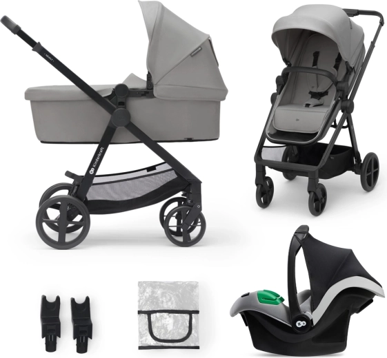 Kinderkraft kombivogn 3-i-1 Newly moonlight grey med autostol Mink PRO