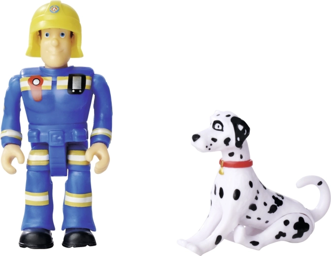 Figurer af Sam og hunden Radar medfølger