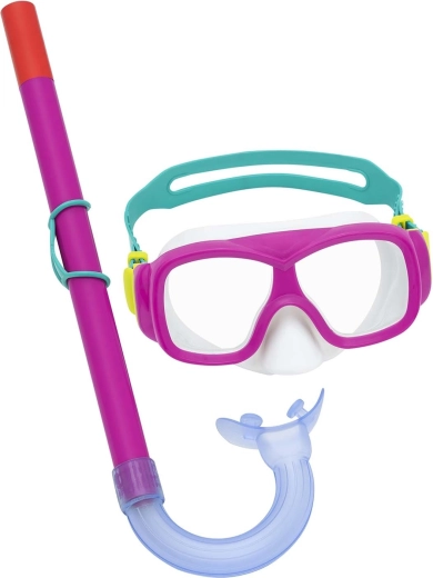 Lyserødt snorkelsæt BESTWAY – maske og snorkel til unge