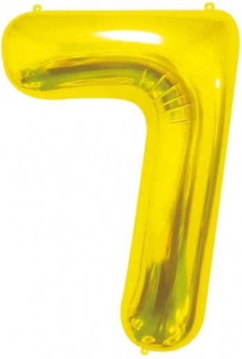 Folieballon tal 7 guld GO DAN Beauty & Charm 85 cm
