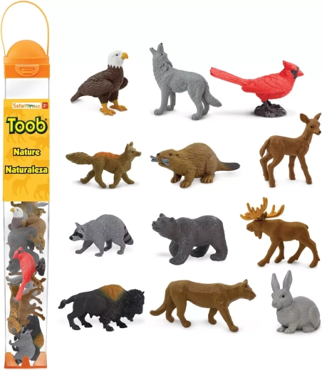 Tuba med figurer Safari Ltd. natur (12 figurer)