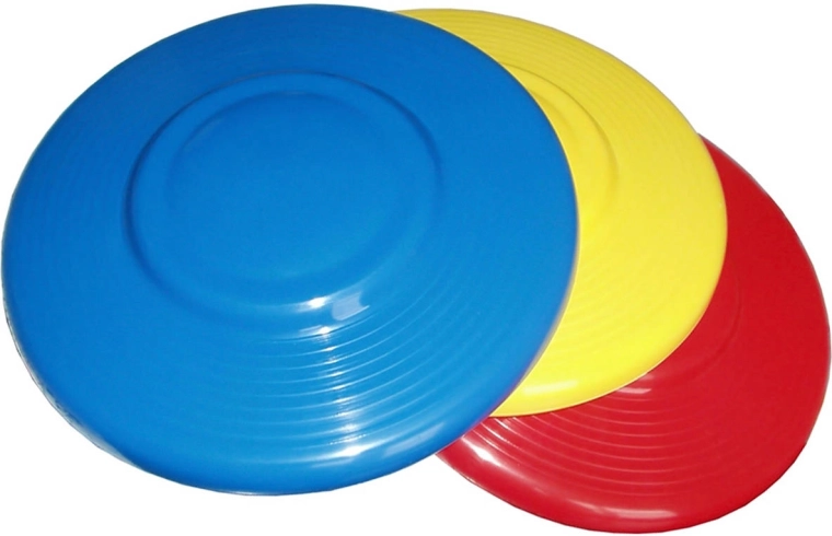 Flyvende frisbee-disk UFO 22 cm, plast, mix af farver - 1 stk.