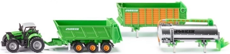 Siku Farmer Deutz-traktor med Joskin-anhængersæt