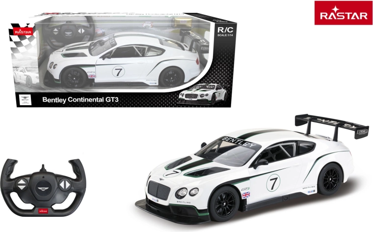 Rastar RC-bil Bentley Continental GT3 1:14 hvid