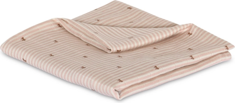 NuuRoo Valentin musselinsble i bambus stripe bow
