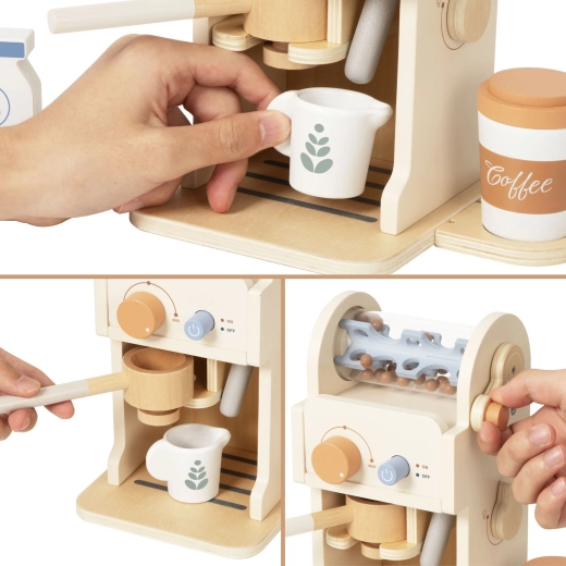 Interaktiv kaffemaskine som en rigtig