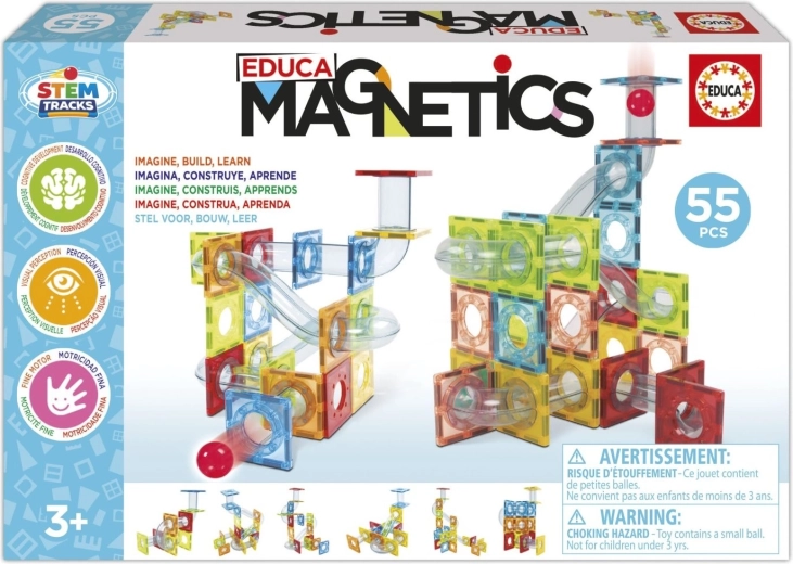 Educa Magnetics STEM magnetisk kuglebane med 55 dele