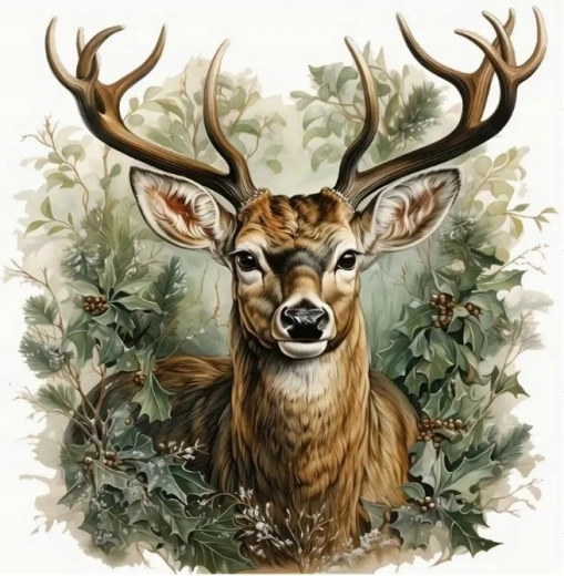 Norimpex mal efter tal Hjort, skovens konge 40 × 50 cm