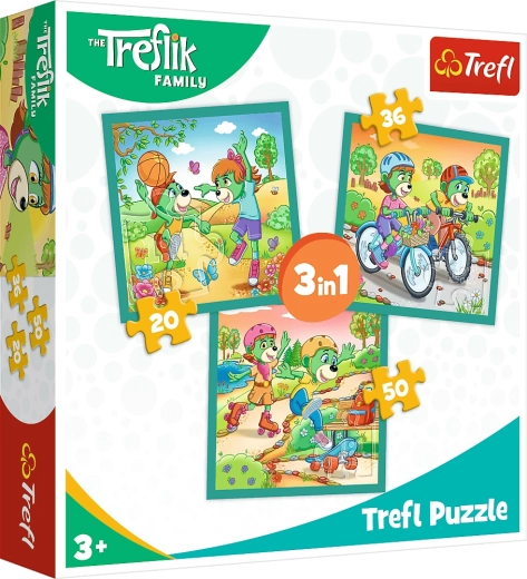 Puzzle Treflíci 3i1 – lær Treflíci at kende (20, 36 og 50 brikker)