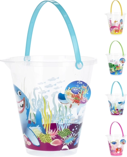 Børnespand med hank med havmotiv 22 × 23 cm, mix af farver