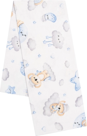 Flannelble med print New Baby koala blå