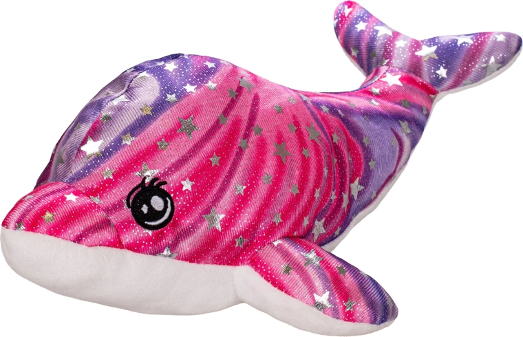 Glitrende plysdelfin 30 cm
