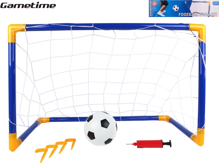 Fodboldmål til børn GAMETIME 79 × 50 × 43 cm med bold og pumpe