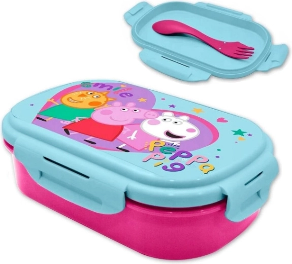 Madkasse GRISEN PEPPA med bestiksæt