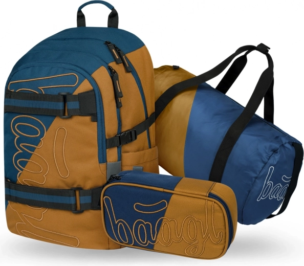 Sæt BAAGL Skate Duo: rygsæk, penalhus og sportstaske