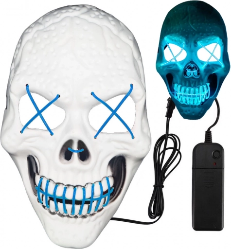 LED-lysmaskeblad i kranieform til Halloween og fester