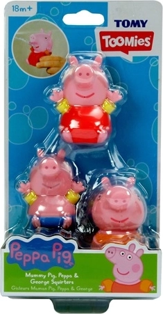 TOMY badefigurer Peppa Pig (3 stk.)