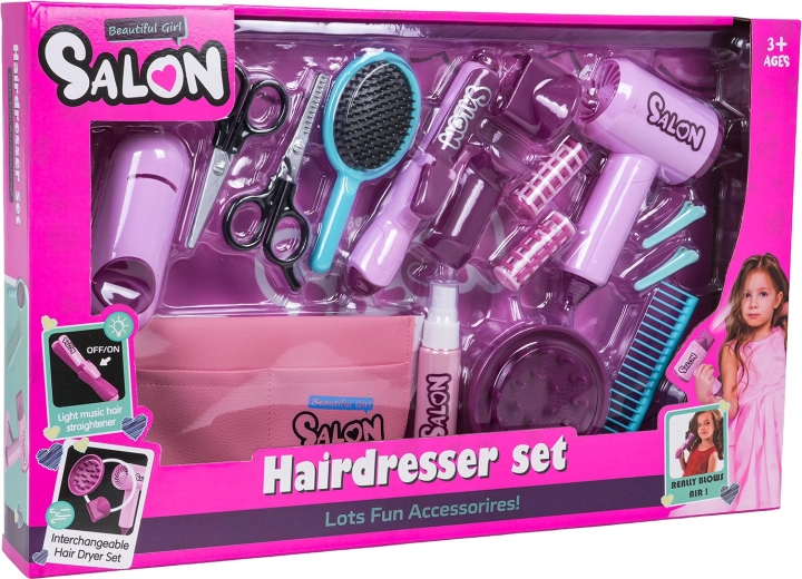 Mega sæt til små frisører – lyserød salon til børn
