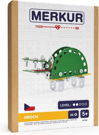 Merkur Mini Zoo – flodhest, 46 dele