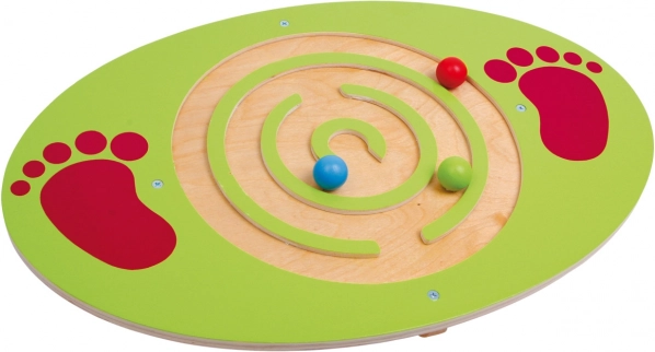 Træ balancebræt med labyrint