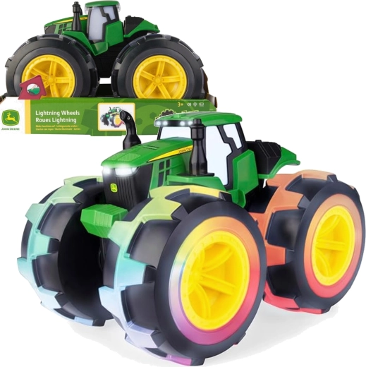 John Deere Monster Treads traktor Lightning Wheels med lys og lyd