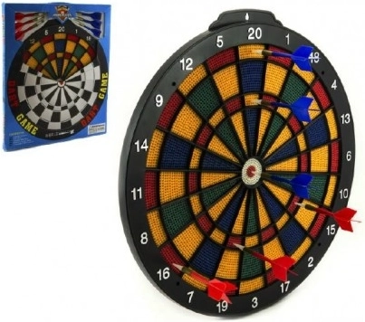 Dartskive 40 cm med 6 pile