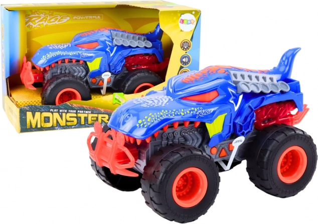 Terrængående bil Dinosaur Velociraptor Lys Lyde Drift Blå