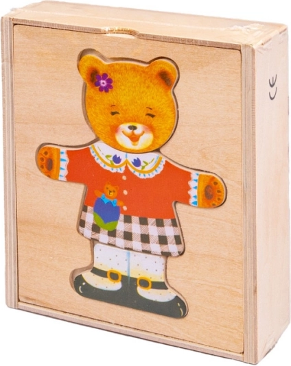 Træpuslespil Bjørn Pigebarn