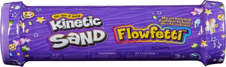 Kinetisk sand Flowfetti – rør med glimmer og forme 114 g