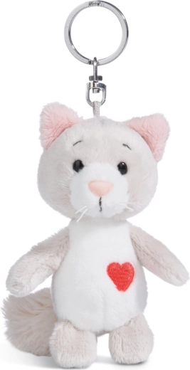 NICI nøglering Love, pjusket kat 10 cm