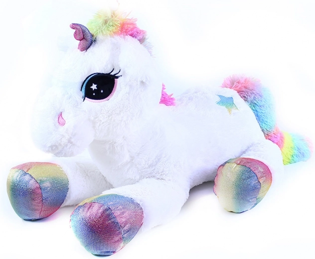 Stor plysbamse enhjørning Funkie 85 cm