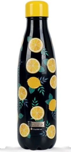 Termoflaske med citronmotiv