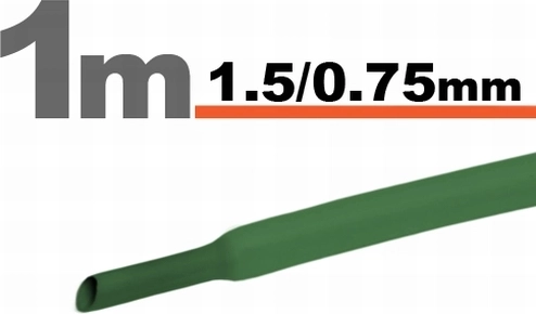 Grøn krympeflex 1,5/0,75 mm