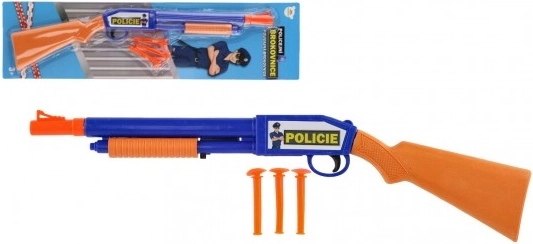 Plastpistol med sugekopper 48 cm med tre kugler