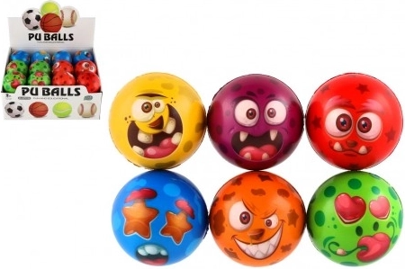 Skumbolde Monster 7,5 cm – sæt med farverige bolde i boks
