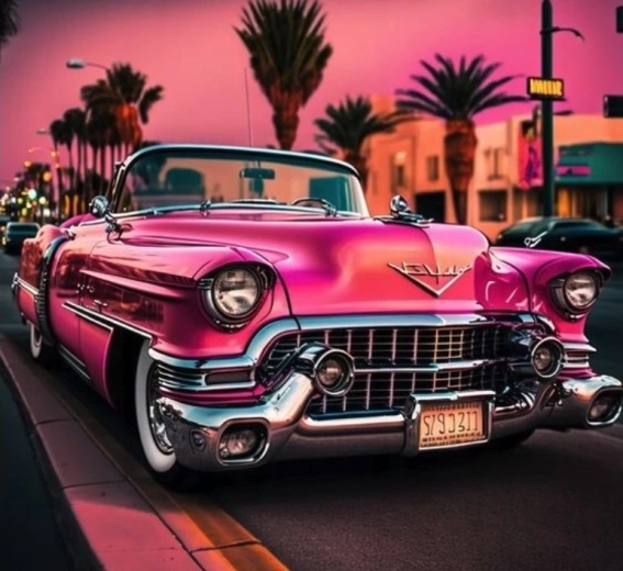 Diamantmaleri cadillac i los angeles 30 × 40 cm